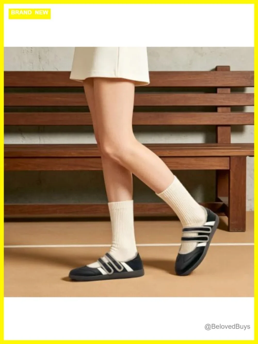 Women's Mary Jane Fashion Sneakers Slip-On Hook & Loop Memory Foam
